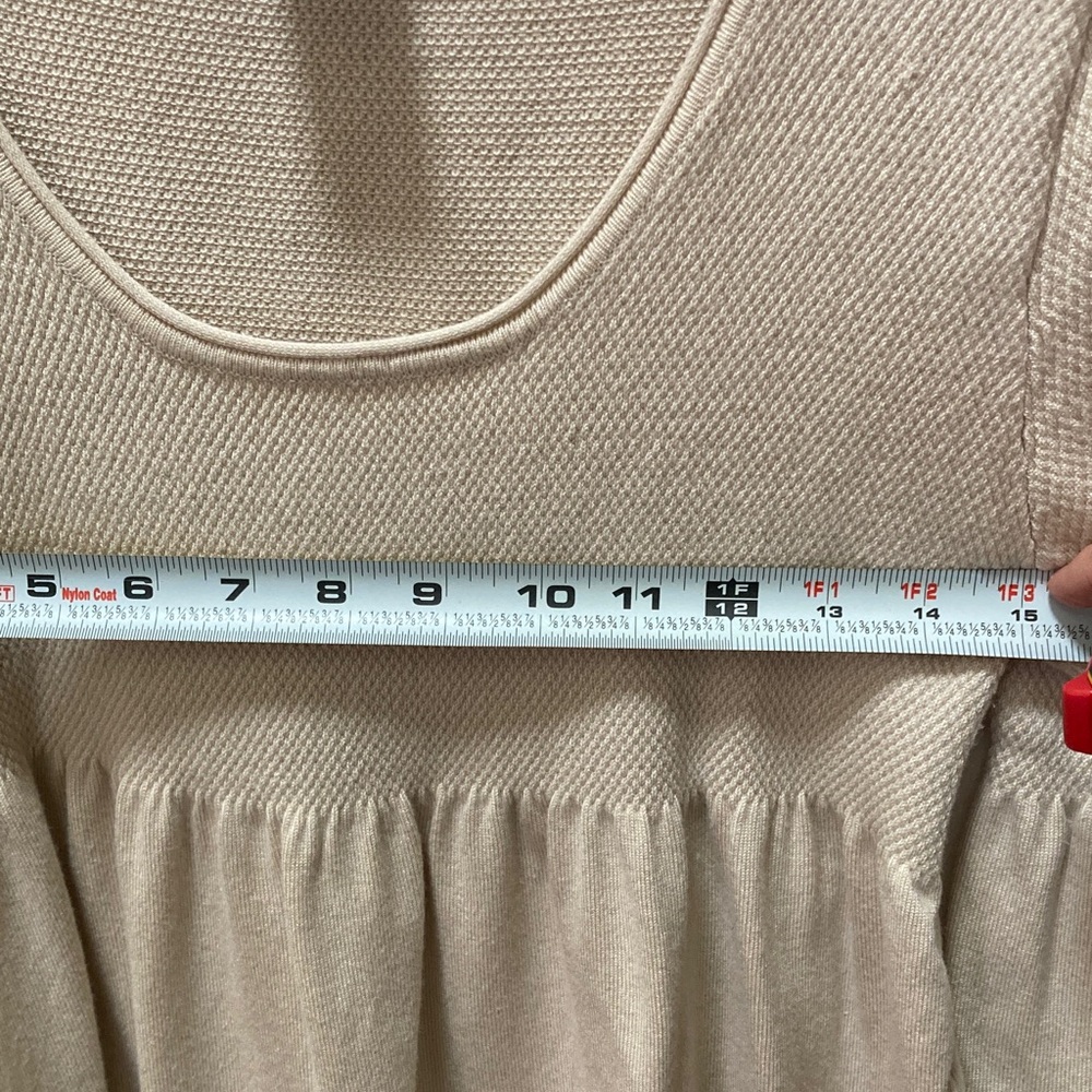 Earthbound Boho Scoop Neck Babydoll Sweater. Size Medium. - Picture 5 of 7